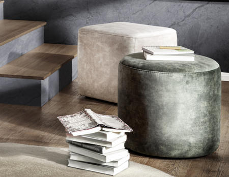 Pouf Hocker rund