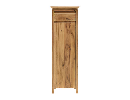 Blumensäule mit Holztüre und Schublade