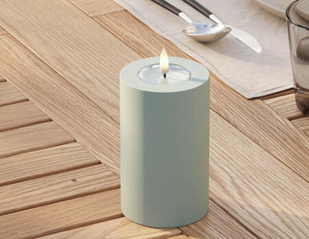 Stumpenkerze Salvie Green