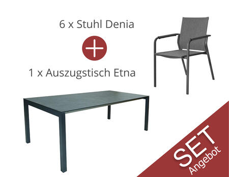 Set Gartentisch inkl. Stühle (Etna-Denia)