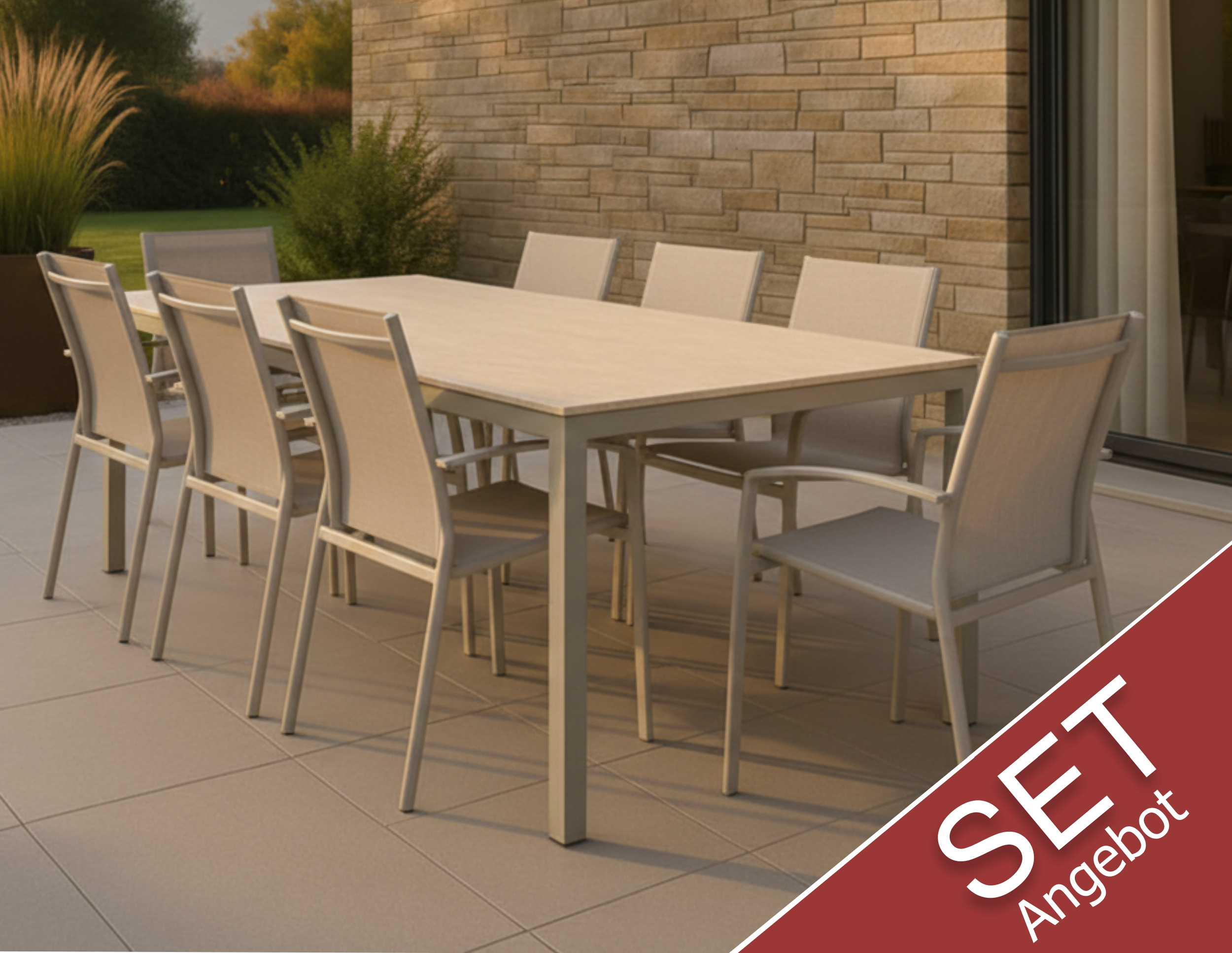 Set Gartentischh inkl. Stühle (Flex-Estate-Limbo)